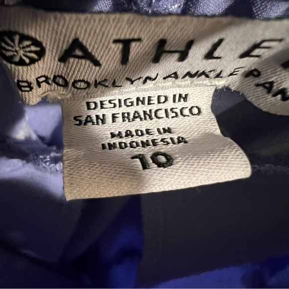 Athleta Blue Brooklyn Ankle Pants Size 10 Lavender Purple Active Sporty - Picture 6 of 9